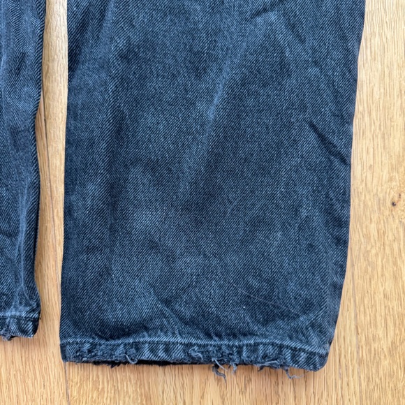 AGOLDE 90'S JEANS BLACK DISTRESSED -23 - Picture 5 of 15